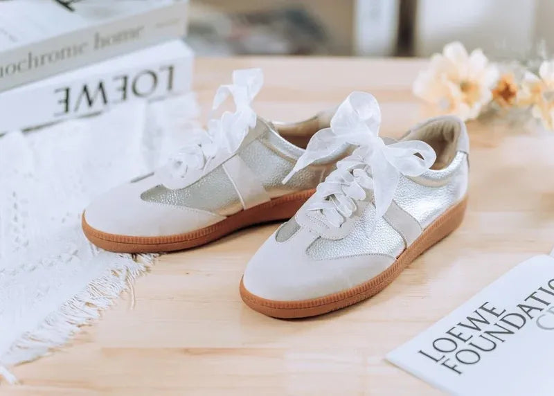 【米拉諾】蕾絲緞帶德訓鞋 | 手工訂製 | MIT