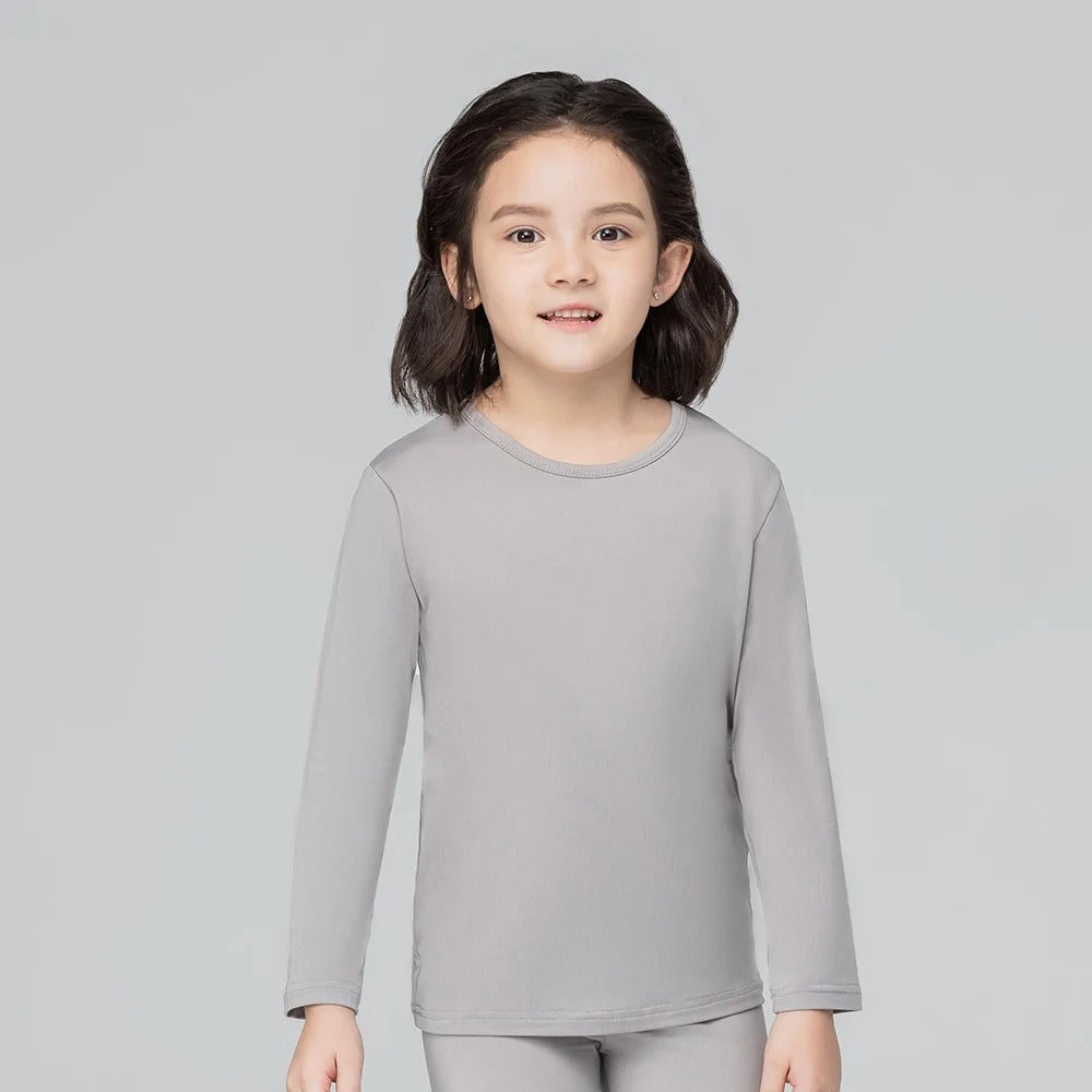 第五代溫灸刷毛圓領發熱衣（兒童）