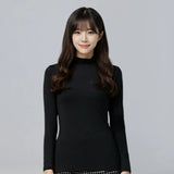 第五代溫灸刷毛立領發熱衣（女）