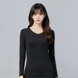 第五代溫灸刷毛V領發熱衣（女）