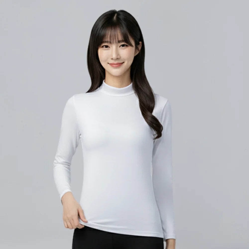 第五代溫灸刷毛立領發熱衣（女）