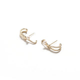 Knotted Pearl Earring with Diamond