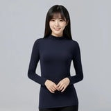 第五代溫灸刷毛立領發熱衣（女）