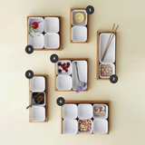 方碗木托盤套組 共五款