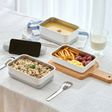 LiFE RiCH｜Double Box 蒸氣微波保鮮盒-米香白