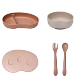 日本 SUC SUC 豆子兒童餐具四件組 共三色