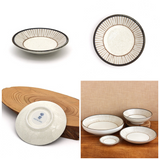 日本美濃燒柔彩十草紋圓盤 (小碟/中盤/深盤) 共五色