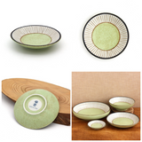 日本美濃燒柔彩十草紋圓盤 (小碟/中盤/深盤) 共五色