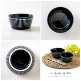 日本美濃燒 Albee 直線刻紋輕量平底圓碗 (S/M) 共三色