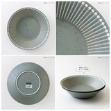 日本美濃燒 Albee 直線刻紋輕量深盤 共五色