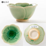 日本 amane 瀨戶燒花形小碗 共三色
