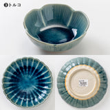 日本 amane 瀨戶燒花形碗 共三色