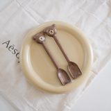 小熊胡桃木餐具 共三款