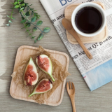 天然方形木杯墊小托盤 (S-M)