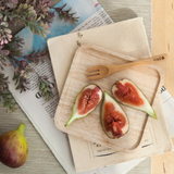 天然方形木杯墊小托盤 (S-M)