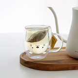 可愛動物雙層玻璃杯 共三款