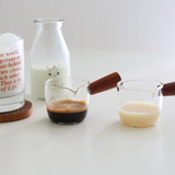 耐熱木柄糖漿杯濃縮咖啡杯玻璃杯