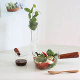 耐熱木柄糖漿杯濃縮咖啡杯玻璃杯