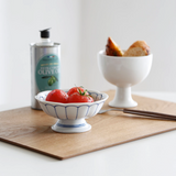 藍雛菊甜點高腳碗