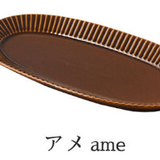 日本美濃燒花蝶扇紋橢圓盤 共六色