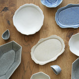 広瀬佳子 經典花盤 M 藍