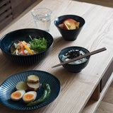 日本靛藍十草系列美濃燒深盤