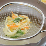 不鏽鋼附把手瀝油網