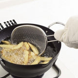 不鏽鋼附把手瀝油網