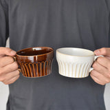 日本美濃燒菊花紋輕量湯杯 共二色