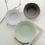 Awabi ware 岡本純一輪花皿 M 薄荷綠