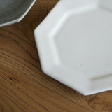 広瀬佳子 八角平盤 白