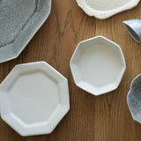 広瀬佳子 八角平盤 白