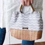 竹籃紋面料保溫防水便當袋 共七款